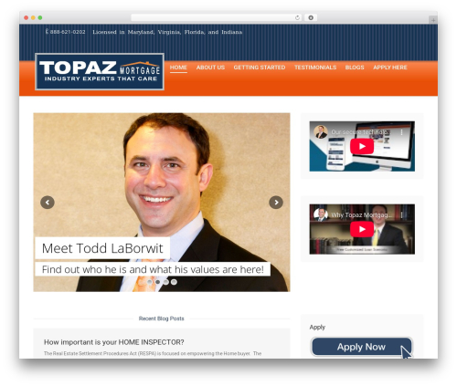 The7 WordPress theme - topazmortgage.com