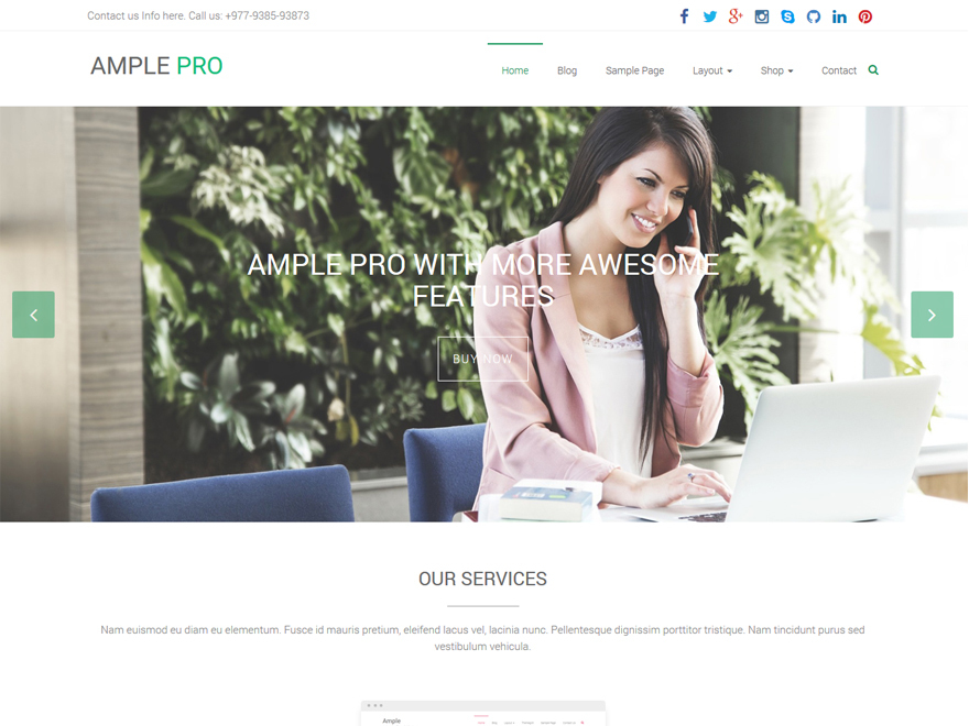 Theme WordPress Ample Pro by ThemeGrill