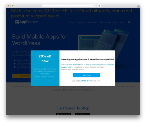 Theme WordPress AppPresser 2019 - apppresser.com