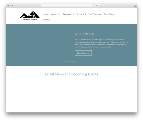 Theme WordPress Divi - mauihuliaufoundation.org