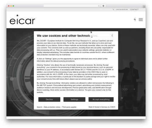 Theme WordPress Enfold - eicar.org