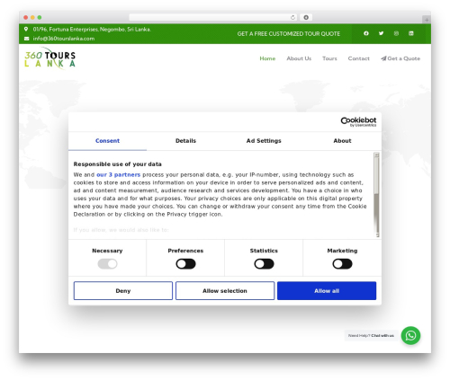Theme WordPress Gowilds - 360tourslanka.com