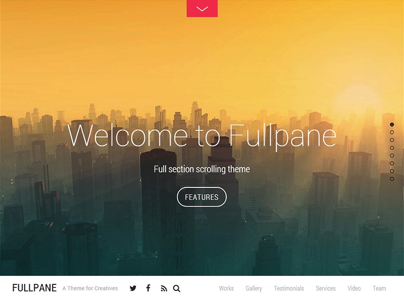 Themify Fullpane WordPress website theme