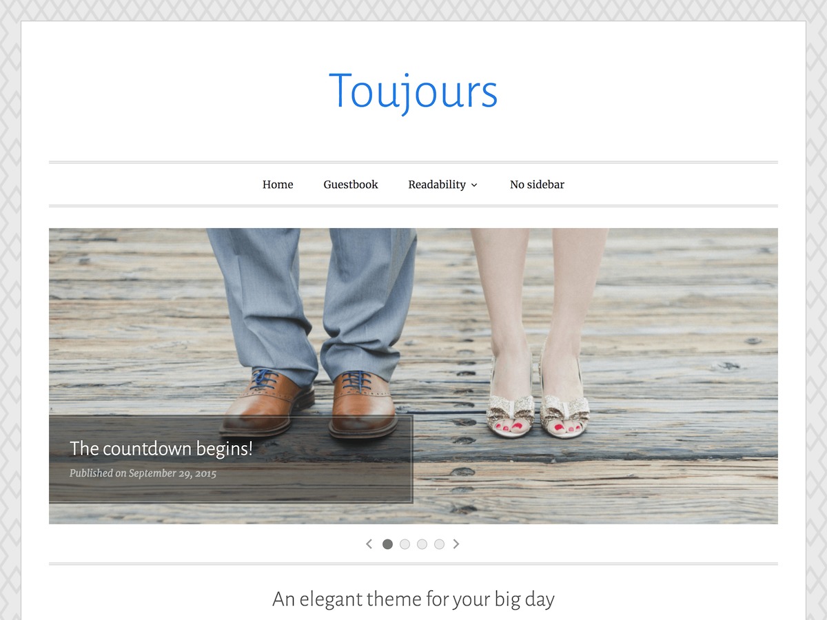Toujours photography WordPress theme