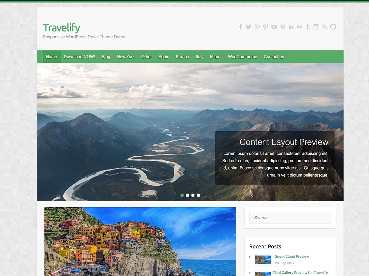 Travelify WordPress blog theme
