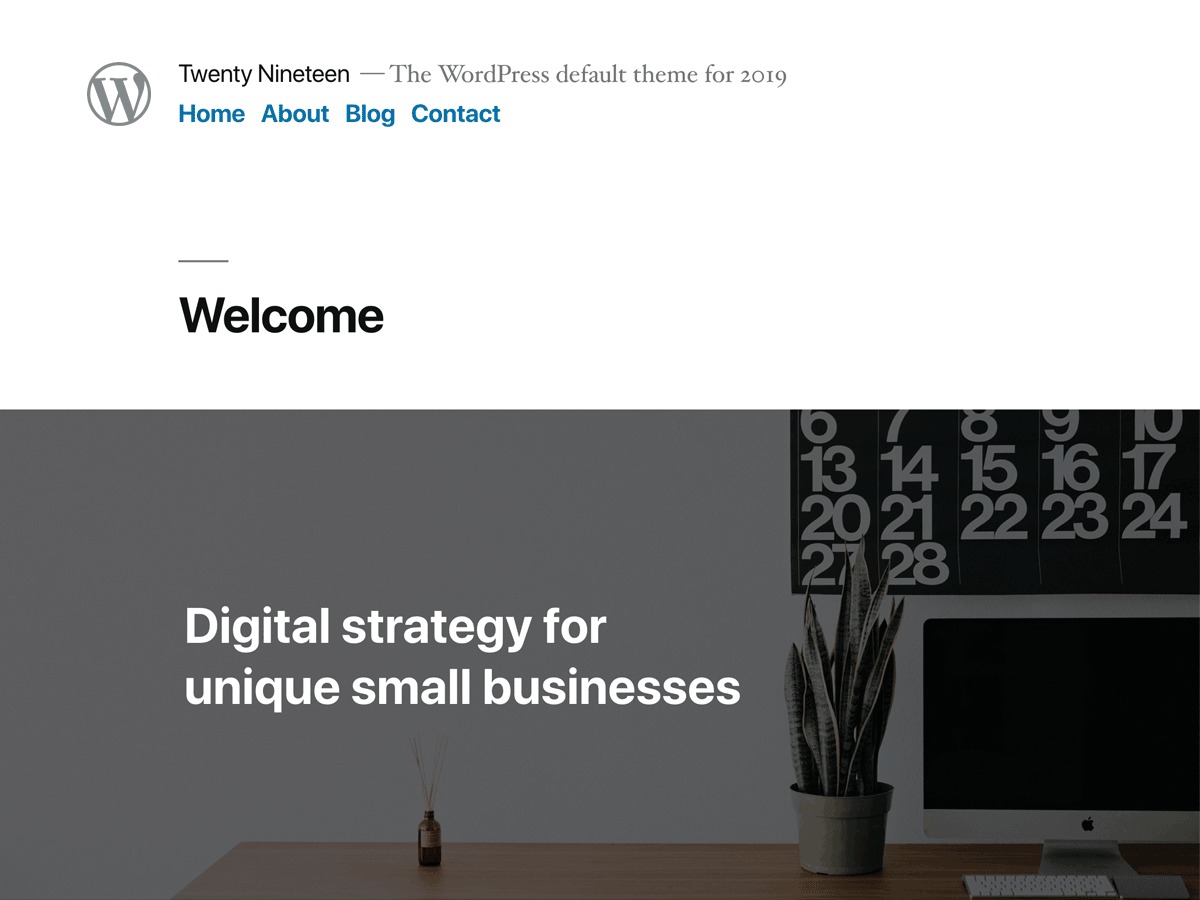 Twenty Nineteen theme WordPress