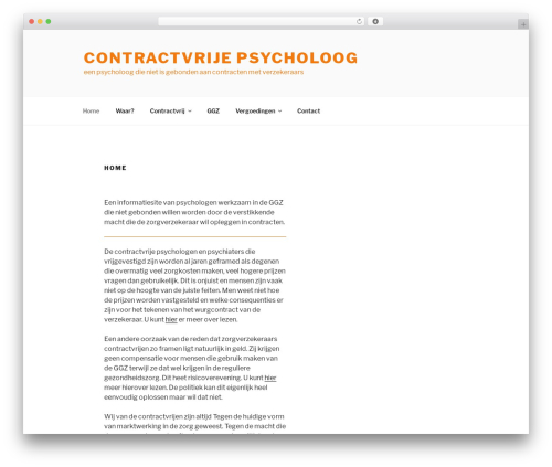 Twenty Seventeen free website theme - contractvrijepsycholoog.nl