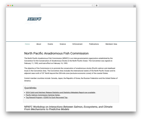 Twenty Seventeen WordPress theme - npafc.org