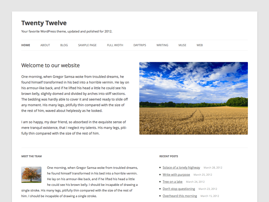 Twenty Twelve Free WordPress Themes Download