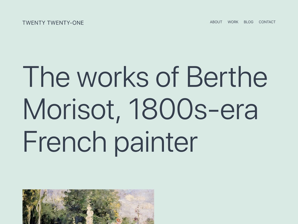 Twenty Twenty-One best free WordPress theme by the WordPress team