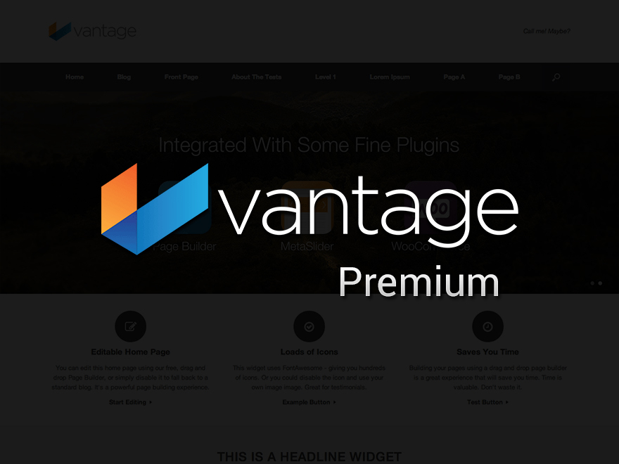 Vantage Premium WordPress shopping theme