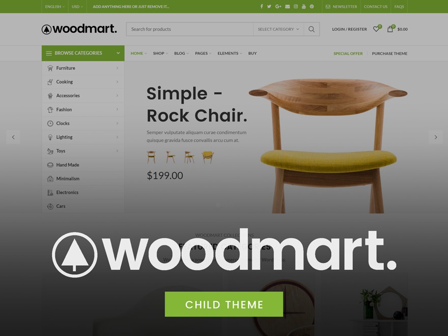Woodmart Child WordPress website theme by XTemos