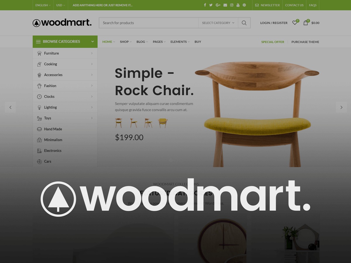 Woodmart WordPress page theme by XTemos