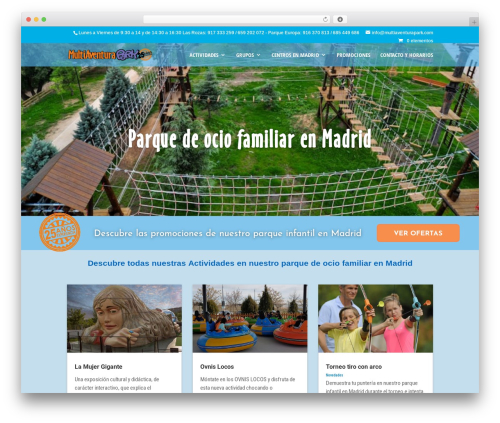 WordPress theme Divi - multiaventurapark.com