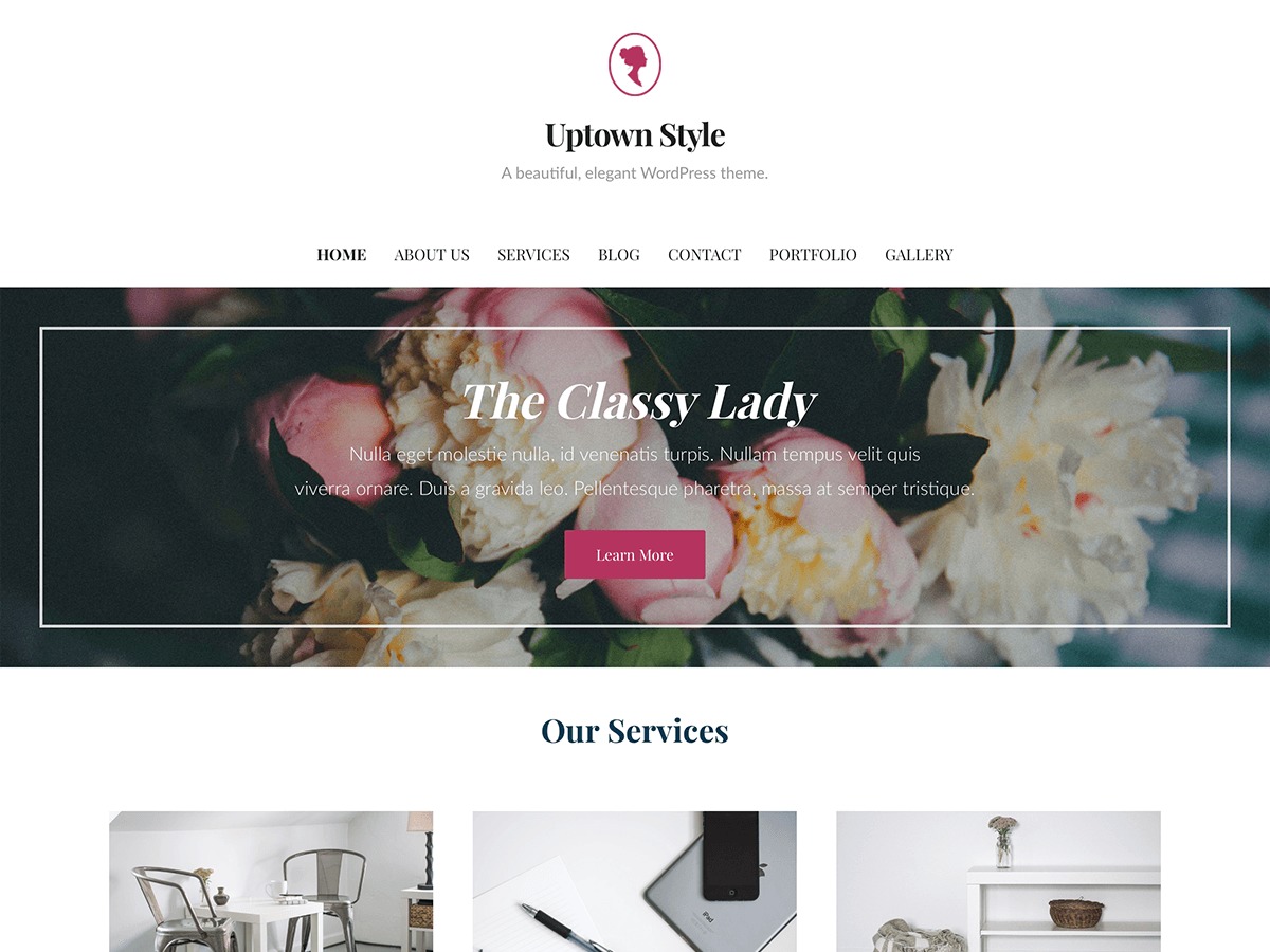 WordPress theme Uptown Style by GoDaddy