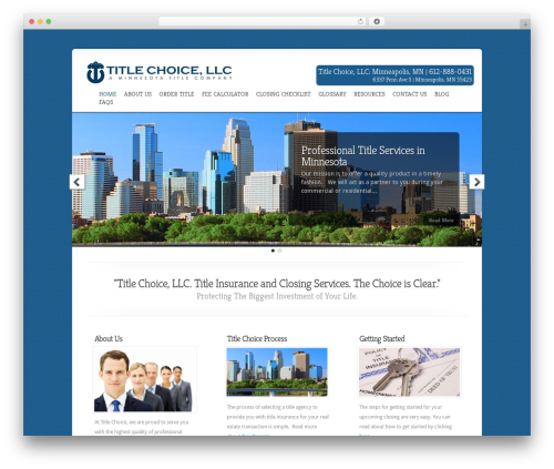 WordPress theme Chameleon - twincitiestitle.com