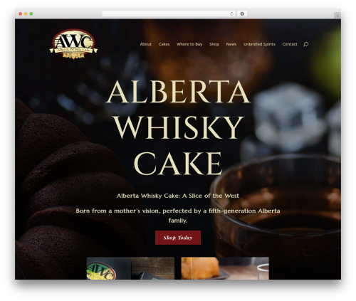 WordPress theme Divi - albertawhiskycake.com