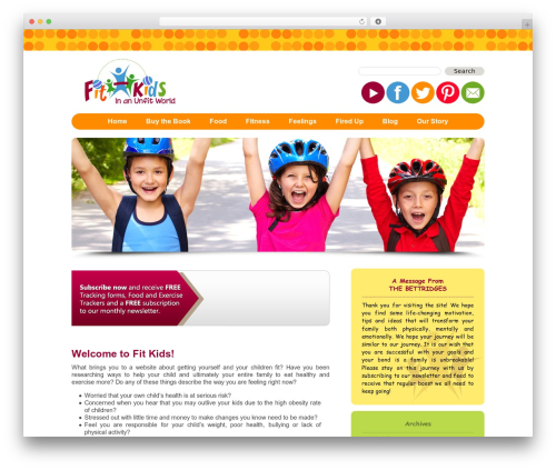 WordPress theme Fit Kids in an Unfit World - myfit-kids.com