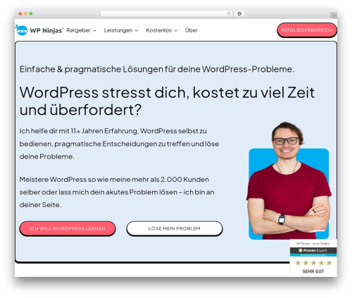 WordPress theme GeneratePress - wp-ninjas.de