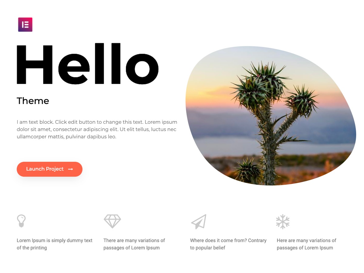 WordPress theme Hello Elementor Child by Elementor Team