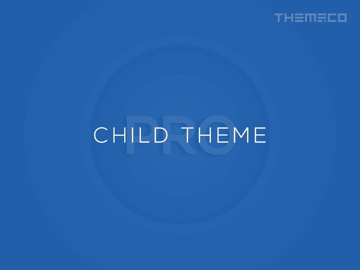 WordPress theme Pro &ndash; Child Theme