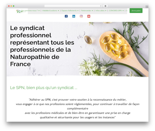 WordPress theme Sydney - syndicat-naturopathie.fr