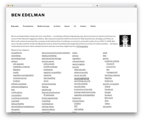 WordPress theme Twenty Seventeen - benedelman.org WordPress theme Twenty Seventeen - benedelman.org