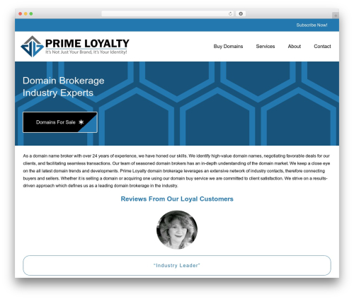 WordPress website theme Avada - primeloyalty.com