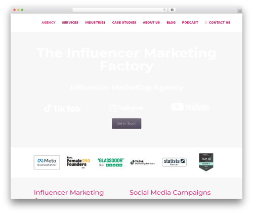 WordPress website theme Bridge - theinfluencermarketingfactory.com