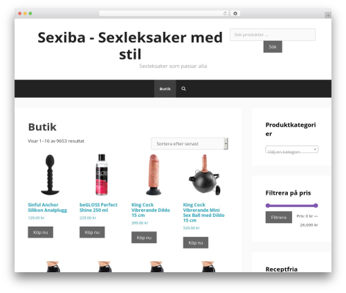 WordPress website theme GeneratePress - sexiba.se