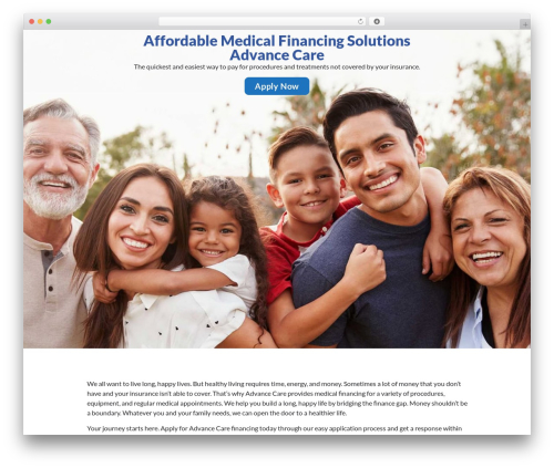 WordPress website theme Hello Elementor - advancecarecard.com