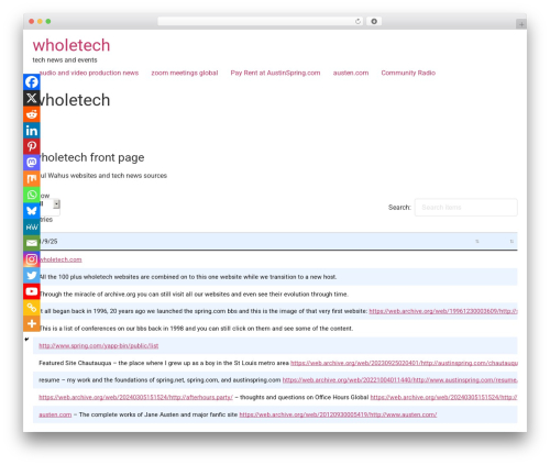 WordPress website theme Hello Elementor - wholetech.com