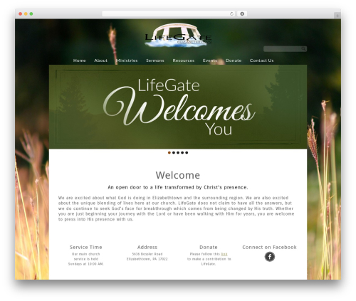 WordPress website theme Sharefaith Church Website Template - etownlifegate.org