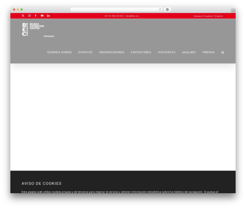 WP theme Avada - bilbaoexhibitioncentre.com