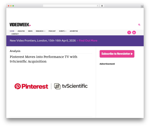 WP theme Avada - videoweek.com