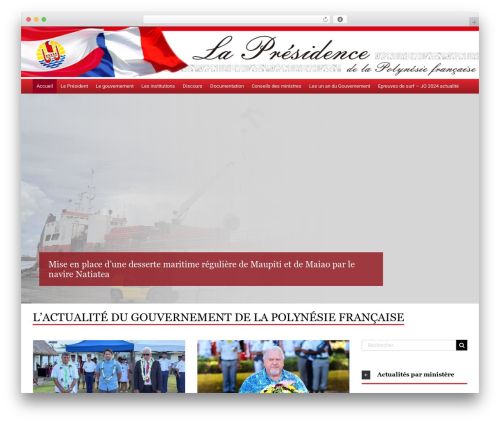 WP theme Avada - presidence.pf