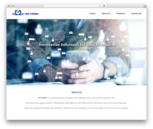 WP theme Avada - mg-comm.com