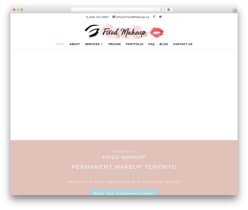 WP theme Divi - fixedmakeup.ca
