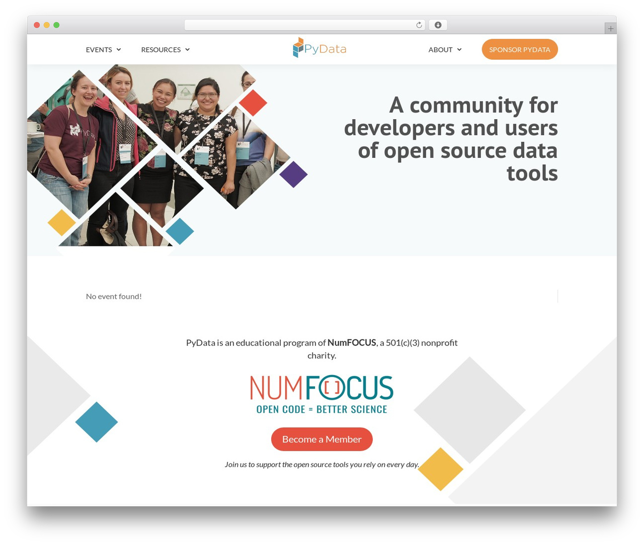 WP theme Divi - pydata.org