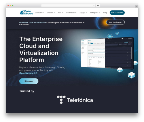 WP theme Divi - opennebula.io