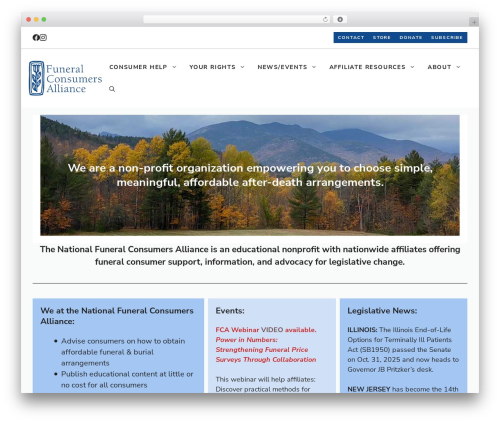 WP theme GeneratePress - funerals.org