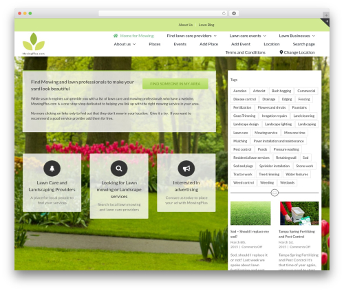 WP theme Avada - mowingplus.com