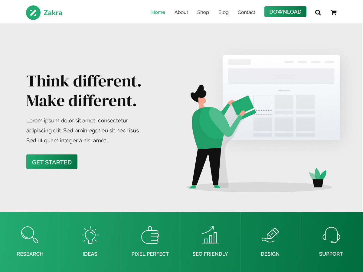 Zakra WordPress shop theme
