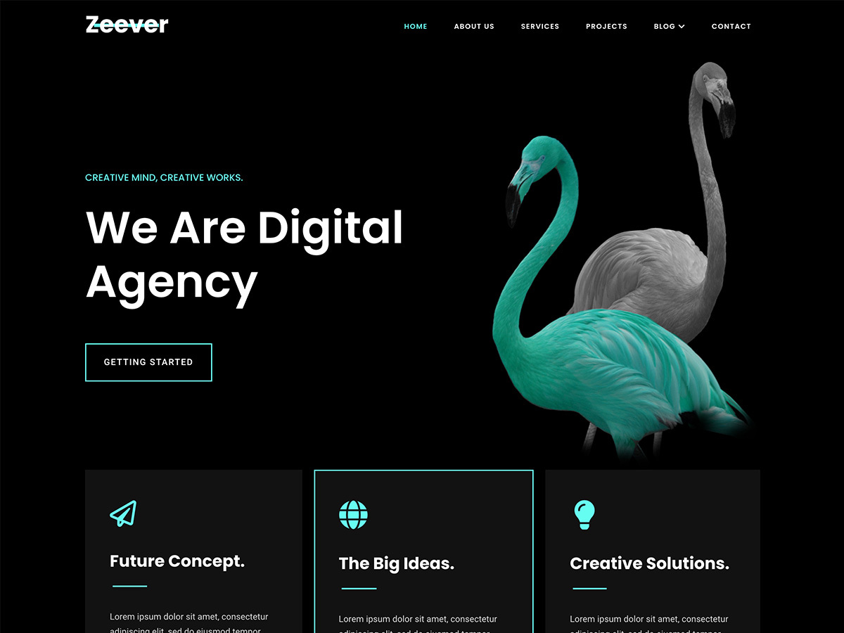 Zeever WP landing page