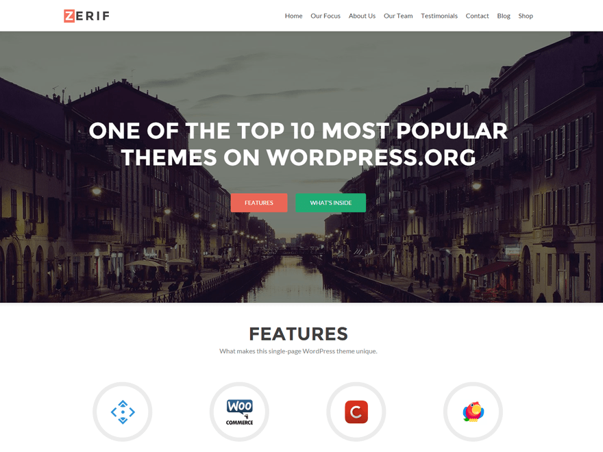 Zerif Lite Free WordPress Themes Download