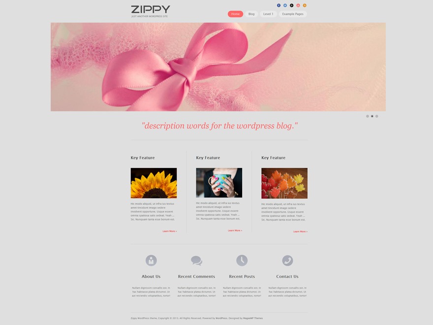 Zippy WordPress theme for business