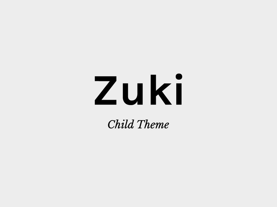 Zuki Child WordPress theme